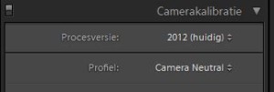 Lightroom Camera Calibratie